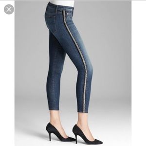 Hudson Luna cropped skinny jeans slight damage